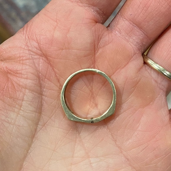 14k Solid Yellow Gold Australian Fire Opal and Diamond Ring Size 5.5 - Picture 5 of 8